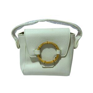 NEW Free People Carrie Handbag Crossbody Pebbled Vegan Leather Winter White